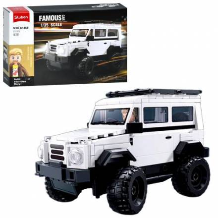 Конструктор SLUBAN M38-B1358 (24шт) джип, 1:35, фігурка, 332дет, в кор-ці, 30-19-7см - 1