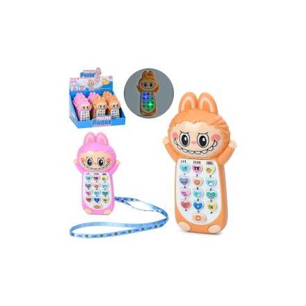 Телефон мобільний 868-7 (144шт) LBB, 15см, музика, звук(англ), світло, шнурок, на бат-ці, 12шт(2коль - 1