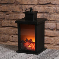 Декор камін світлодіодн 14*15*30,5см на бат(2шт*С) колір чорний 882152