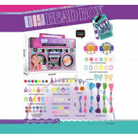 Набір для плетіння KSY 924 (36/2) намистини різних форм, букви, цифри, зірочки, сердечка, декоративн