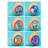 Дерев'яна іграшка Йо-йо MD 1874 (100шт) 6 видів, кул., 11-16-3 см.