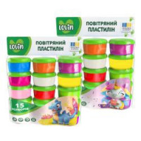 Набір для ліплення з повітряним пластиліном 15 кольорів ТМ Lovin в стаканчиках /7000219