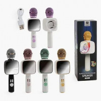 Мікрофон C 72102 (50) дзеркало, підсвічування, слот для TF Card, караоке, bluetooth, USB-type-c кабе