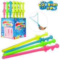 Мильні бульбашки 1092 (96шт) меч, 45см, розкрив.ручка,16шт(4колір) в дисплеї, 22,5-22,5-45см