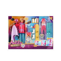 Лялька з вбранням 616281 (12шт) 30см, шарнірна, лижні костюми, лижі, сноуборд, снігокат, в кор-ці, 4