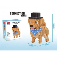 Конструктор 68688 (72) 3D, “Песик”, кількість деталей: 744, розмір 149х78х141 мм, дрібні елементи, в