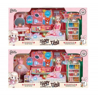 Лялька 2027-24 (12) 2 види, 30 см, шарнірні суглоби, імітація скляних очей, підсвічування, аксесуари