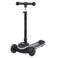 Самокат 8899-black (1шт) Maxi-big, метал+пластик, 3колесаПУ, 2колеса 120мм світло, заднє 75мм світло