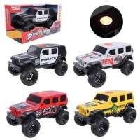 Машина батар арт. A25-9/10/11/12 (60шт/2) свiтло,звук,4 види,світло,батар короб. 25,5*12,7*14,5см