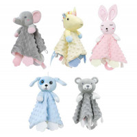 Брязкальце-комфортер C 75313 (400) текстильне, 3 гумові прорізувачі, дзвінкий елемент, петелька для