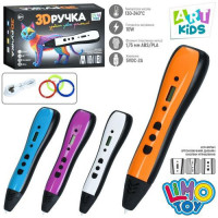 3D ручка AK 0013 тип філаменту(пластик)-PLA(3кольори по 3м), ел.табло-температура