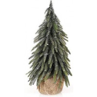 Ялинка 12272 35см засніжена в мішочку з срібною присипкою