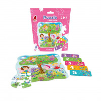 Puzzle in stand-up pouch "2 in 1. Fairies" RK1140-02/03/04/05/06