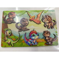 Дерев'яні пазли динозаври, 2266