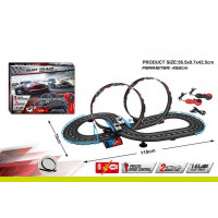 Автотрек JJ 205-1 (8) 2 машинки, 2 джойстика на батарейках, розмір треку 110х70 см, масштаб 1:43, в