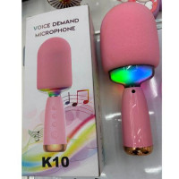 Мікрофон K10 (20шт) 22см, акум, світло, Bluetooth, мікс кольорів, в кор-ці, 10-23,5-9см