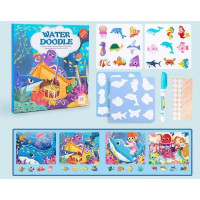 Логічна книжка C 75163 (80)  океан, картки на липучках, водна розмальовка, водний маркер, сортер, в