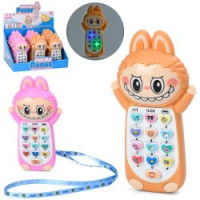 Телефон мобільний 868-7 (144шт) LBB, 15см, музика, звук(англ), світло, шнурок, на бат-ці, 12шт(2коль