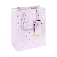 Пакет подарунковий гігант  L СЕРДЕЧКИ LIGHT PURPLE 42*31*12см HL-1963