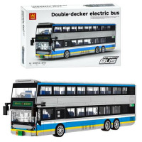 Конструктор 4974 (8шт) міська серія, автобус, двоповерховий, 32,8см, 491дет, в кор-ці, 40-25-8,5см