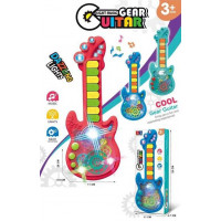 Гітара 999-53 (96/2) 3 кольори, звук, підсвічування, проєктор, шестерні, у коробці