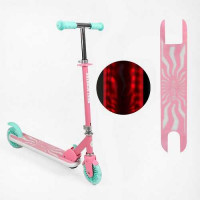 Самокат 2-х колісний BestScooter X3-31689 (4) колеса PU 120мм, рама зі світлом, кермо складне, в кор