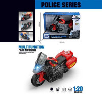 Мотоцикл JS 196 C (72/2) "Поліція", світло, звук, інерція, кермо повертається, масштаб 1:20, в короб
