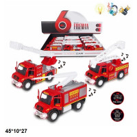 Пожежна машина MY66-D2222 метал.інерц.муз.світ.відкр.дв.3в.12шт в кор.45*810*27 /18/216/