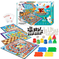 Гра 10 Поєдинків 23833 (12/2) "4FUN Game Club", ігрові поля, фішки, карти, шахи, шашки, кубик