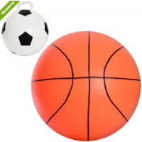Мяч детский MS 0945 (48шт) 18 дюймов, 2 вида(футбольный(420г),баскетбольный(360г),в кульке,20-16-4см