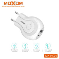 Зарядний пристрій для мобільних телефонів СЗУ MOXOM 2в1 micro 2USB/2.4A (MX-HC01) (белый)