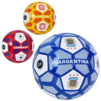 М'яч футбольний EN 3317 (30шт) розмір 5, ПВХ, 1,8мм, 340-360г, 3 види(країни), у кул.