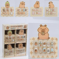 Косметика YG0422 (336шт) капібара, наліпки на нігті, на листі, 8,5-10см, 24шт(4види) в дисплеї, 19-2