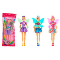 Лялька 1812 (120шт) 30см, фея, з крилами, 3 види, у пакеті, 15,5-40-4см