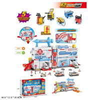 Паркінг арт. SK-599HB (12шт/2)  батар. пластик + метал, світло,звук,  короб. 44*12,5*33см