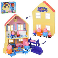 Будиночок YQ7507 (20шт) PP, 19,5-8,5-в29см, 2 поверхи, меблі, фігурки 4шт (від 5см до 8см), в кор-ці