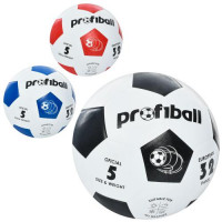 М'яч футбольний VA 0014-1 (30шт) розмір 5, гума, гладкий, 400г, в кульку, 3кольори