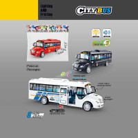 Автобус 7733 (110) 3 кольори, звуки, підсвічування, інерція, гумові шини, на батарейках, відчиняютьс