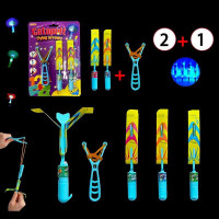 Рогатка із запускачем 4688 BY 5 (360/2) висота: 13 см, 2 стріли, підсвічування, на листі