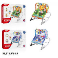 Дитячий шезлонг-гойдалка HE0653/HE0654  0-18кг вібрац.муз.2в.кор.51,5*8,5*38,5 /6/
