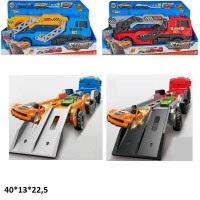 Вантажівка-трек MH-636/637 катапульта з метал.машинками (2шт.)батар.муз.світ.2кол.кор.40*13*22,5 /24