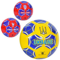 М'яч футбольний EN 3318 (30шт) розмір 5, ПВХ, 1,8мм, 340-360г, 3 види(країни), у кул.
