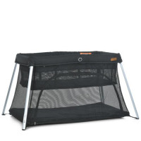 Ліжечко-манеж ME 1194 SO EASY Black (1шт) прямокутний, 2х рівневий, вхід-змійка, матрацик, чорний