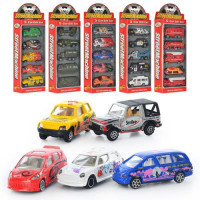 Набір машинок PT 304 метал, трейлер, в кор-ці, 24шт