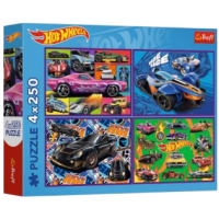 Пазли Trefl "4x250" Hot Wheels Гоновчний автомобіль 1 шт	33127