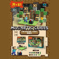 Магнітний конструктор 4104 (96) 37 елементів, 2 фігурки, 1 платформа, ребро кубика: 2 см, в коробці