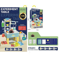 Набір хіміка HX 77-6 Y (12) столик висотою 30 см, вулкан, реактиви-порошки, мірні склянки, м’ячик, ш