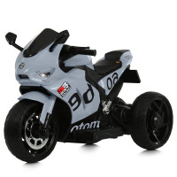 Мотоцикл  M 6265EL-11, BLUETOOTH, USB, TF, EVA, музика, світло, шкіра, сірий 12V4,5AH, 2*35W