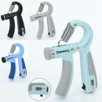 Еспандер MS 4122-1 (60шт) кистьовий, з лічильником, з регульованим навантаженням 5-60кг, 4кольори, в