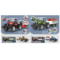 Трактор HT8804-10A (12шт) інерція, з причепом, 41см, звук, 2 види по 2 кольори, бат(табл), в кор-ці,